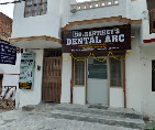 Exterior entrance and sign of Dr. Kartikey's Dental Arc in Aliganj